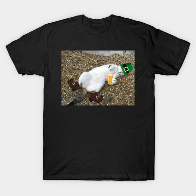 St Patricks Cat (I`ll be the judge of that!) T-Shirt by Ladymoose